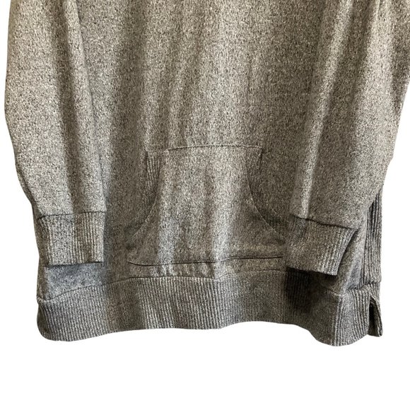 👗5/$25 - Grey Knit Cowl Neck Sweater w/ Kangaroo Pocket - Picture 3 of 4